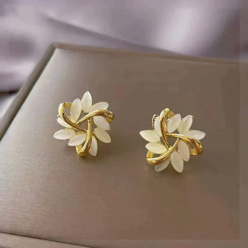 Sonja Luxe White Opal Earrings | Nooklyst