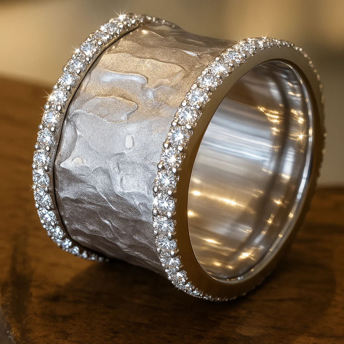 Vintage Silvered Zirconia Ring | Nooklyst
