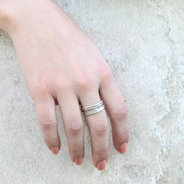 Shine Gold Layered Silver Ring | Nooklyst