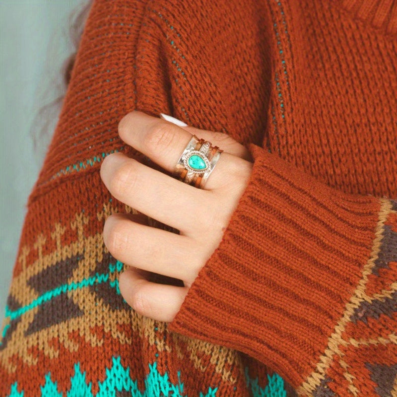 Bohemian Vintage Turquoise Ring | Nooklyst