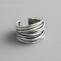Adjustable Layered 925 Sterling Silver Ring | Nooklyst