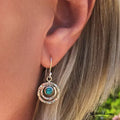 Boho Saturn Earrings: Turquoise & Gold | Nooklyst