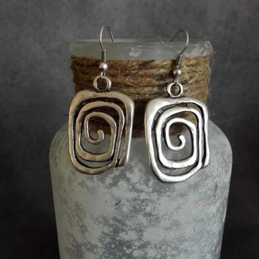 Vintage Spiral Silver Earrings | Nooklyst