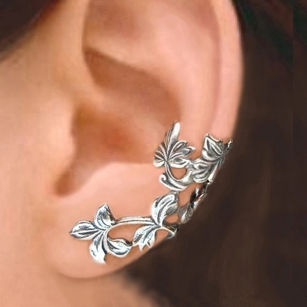 Vintage Leaf Silver Earrings | Nooklyst