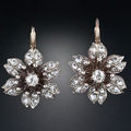 Vintage Crystal Flower Earrings | Nooklyst