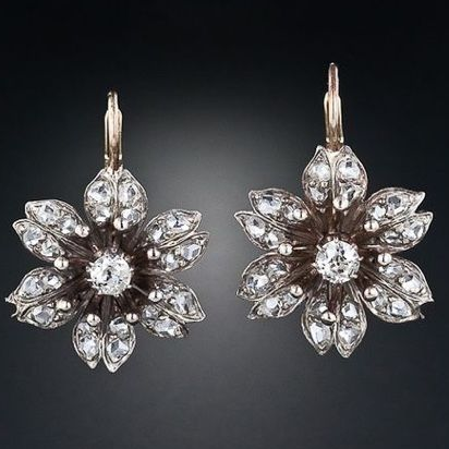 Vintage Crystal Flower Earrings | Nooklyst