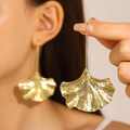 Bliss Vintage Golden Petal Earrings | Nooklyst