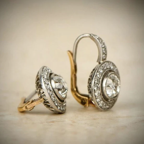 Vintage Gold & Silver Crystal Earrings | Nooklyst