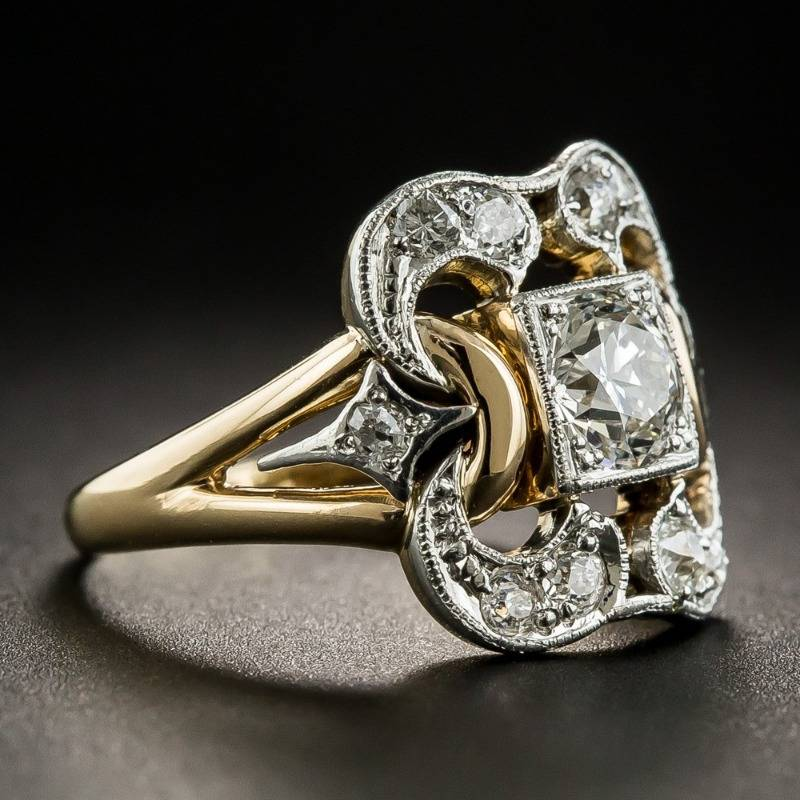 Vintage Zirconia Gold Ring | Nooklyst