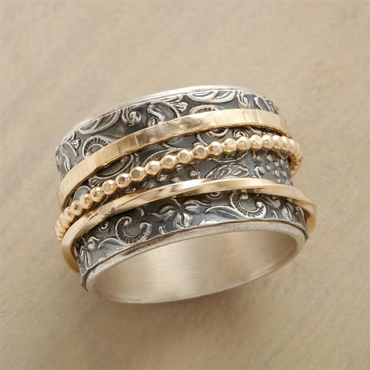 Radiance Vintage Gold & Silver Ring | Nooklyst