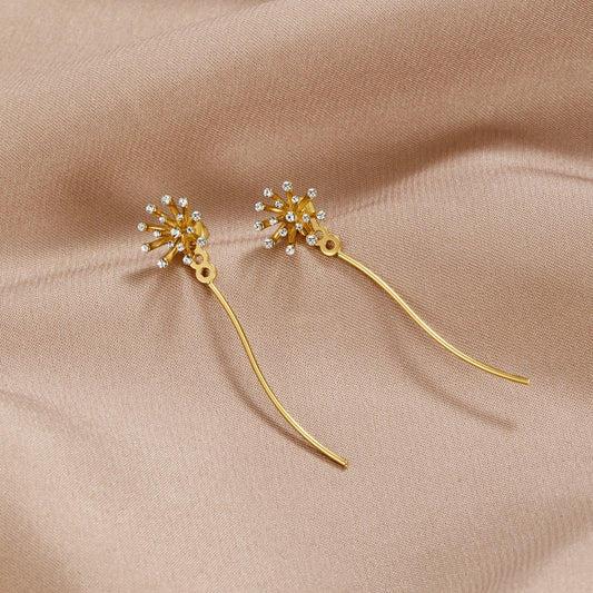 Wish Dandelion 18k Gold Earrings | Nooklyst