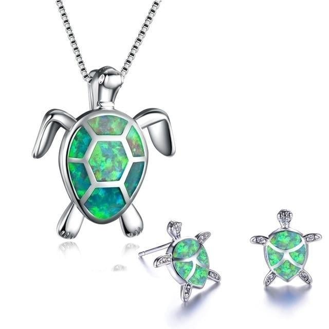 Opal Sea Turtle Jewelry Set | Nooklyst