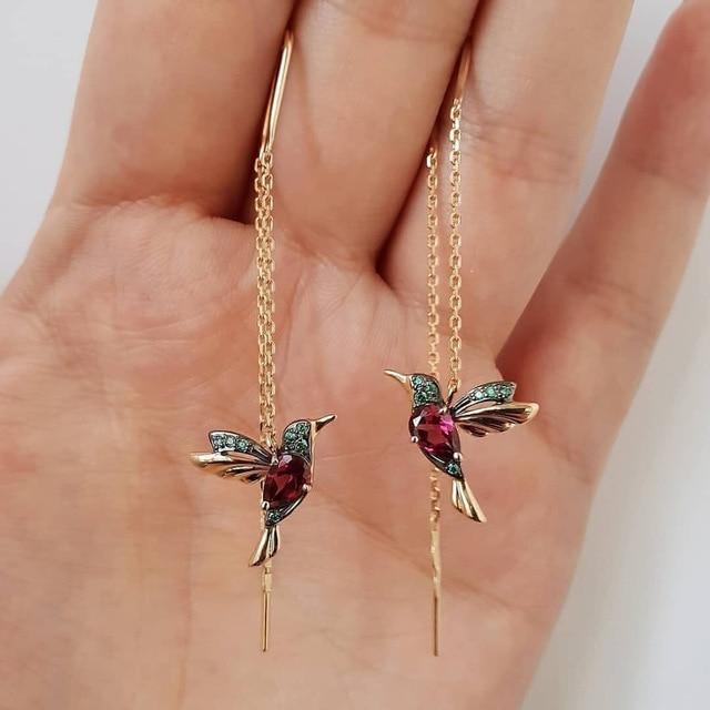 Colibri Enamel & Zirconia Earrings | Nooklyst