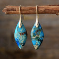 Earthy Jasper & Gold Teardrop Earrings | Nooklyst